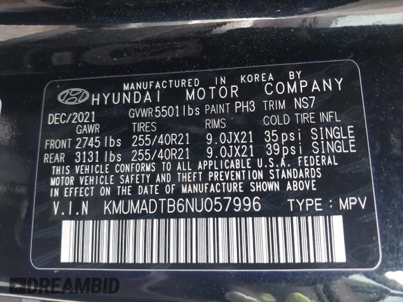 ✅ 2022 Genesis GV70 2.5T • VIN: KMUMADTB6NU057996 • Lot: 42436947. Wystawiony na IAAI z przebiegiem 44 131 mil. Bezpłatny archiwum sprzedaży aukcyjnych z USA i szczegółowy raport historii pojazdu na DreamBid. Zdjęcie 9.