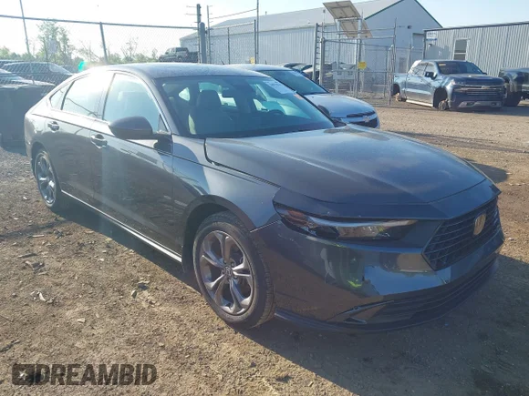 ✅ 2023 Honda Accord EX • VIN: 1HGCY1F3XPA058281 • Lot: 44918163. Listed on IAAI with 26,559 mi. Free auction sales archive from the USA and detailed vehicle history report at DreamBid. Image 1.