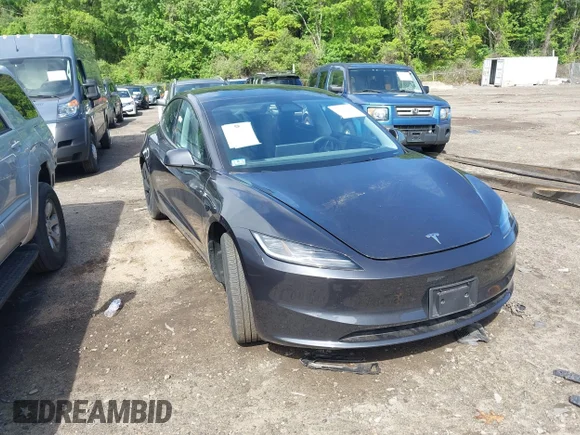 ✅ 2025 Tesla Model 3 Long Range • VIN: 5YJ3E1EB1SF022172 • Lot: 45146494. Listed on IAAI with 7,991 mi. Free auction sales archive from the USA and detailed vehicle history report at DreamBid. Image 1.