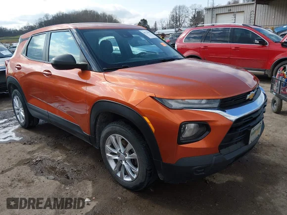 ✅ 2022 Chevrolet TrailBlazer LS • VIN: KL79MNSL2NB035678 • Lot: 44714602. Listed on IAAI with 75,004 mi. Free auction sales archive from the USA and detailed vehicle history report at DreamBid. Image 1.