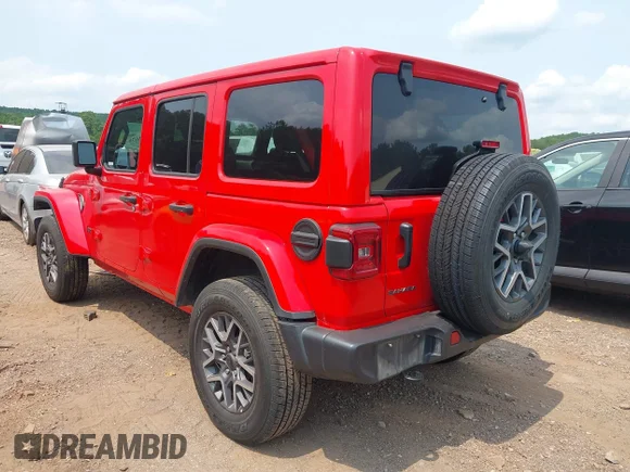 ✅ 2025 Jeep Wrangler Sahara • VIN: 1C4PJXEN7SW598161 • Lot: 45483631. Listed on IAAI with 25,471 mi. Free auction sales archive from the USA and detailed vehicle history report at DreamBid. Image 3.