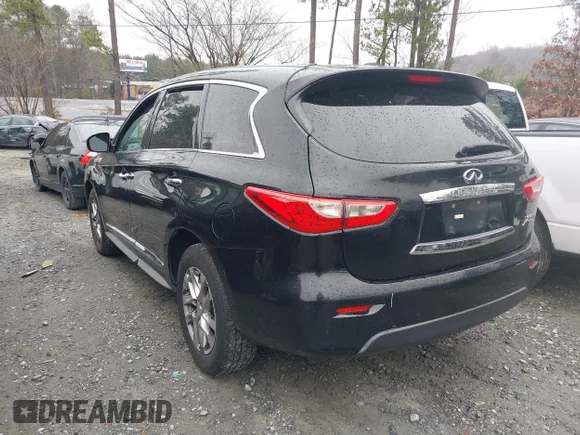 ✅ 2013 Infiniti JX35 • VIN: 5N1AL0MN5DC322585 • Lot: 41573853. Wystawiony na IAAI z przebiegiem 176 136 mil. Bezpłatny archiwum sprzedaży aukcyjnych z USA i szczegółowy raport historii pojazdu na DreamBid. Zdjęcie 3.