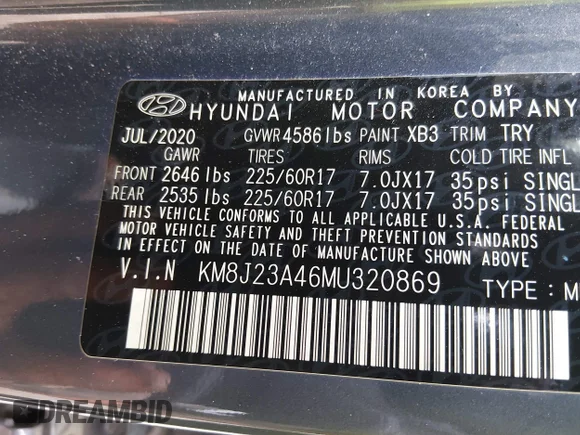 ✅ 2021 Hyundai Tucson SE • VIN: KM8J23A46MU320869 • Lot: 44990213. Wystawiony na IAAI z przebiegiem 114 210 mil. Bezpłatny archiwum sprzedaży aukcyjnych z USA i szczegółowy raport historii pojazdu na DreamBid. Zdjęcie 9.