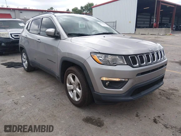✅ 2019 Jeep Compass Latitude • VIN: 3C4NJCBB7KT851866 • Lot: 45079228. Listed on IAAI with 92,666 mi. Free auction sales archive from the USA and detailed vehicle history report at DreamBid. Image 1.
