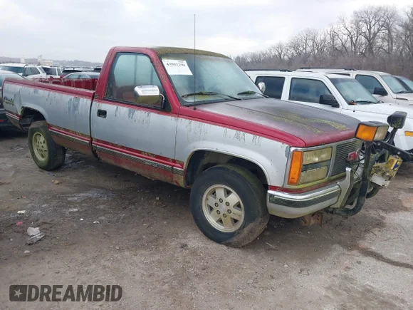 ✅ 1990 GMC Sierra 1500 • VIN: 1GTDK14K9LZ542534 • Lot: 43943290. Wystawiony na IAAI z przebiegiem 145 465 mil. Bezpłatny archiwum sprzedaży aukcyjnych z USA i szczegółowy raport historii pojazdu na DreamBid. Zdjęcie 1.