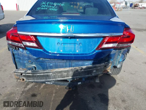 ✅ 2014 Honda Civic CNG • VIN: 19XFB5F5XEE000350 • Lot: 41939788. Wystawiony na IAAI z przebiegiem 164 587 mil. Bezpłatny archiwum sprzedaży aukcyjnych z USA i szczegółowy raport historii pojazdu na DreamBid. Zdjęcie 6.