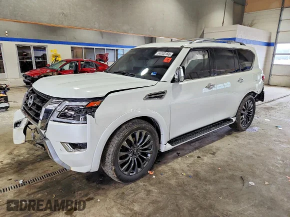 ✅ 2023 Nissan Armada Platinum • VIN: JN8AY2DB0P9837412 • Lot: 54703166. Wystawiony na Copart z przebiegiem 25 767 mil. Bezpłatny archiwum sprzedaży aukcyjnych z USA i szczegółowy raport historii pojazdu na DreamBid. Zdjęcie 1.