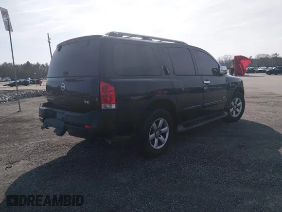 ✅ 2008 Nissan Armada SE • VIN: 5N1AA08D38N611515 • Lot: 44183962. Wystawiony na IAAI z przebiegiem 109 607 mil. Bezpłatny archiwum sprzedaży aukcyjnych z USA i szczegółowy raport historii pojazdu na DreamBid. Zdjęcie 4.