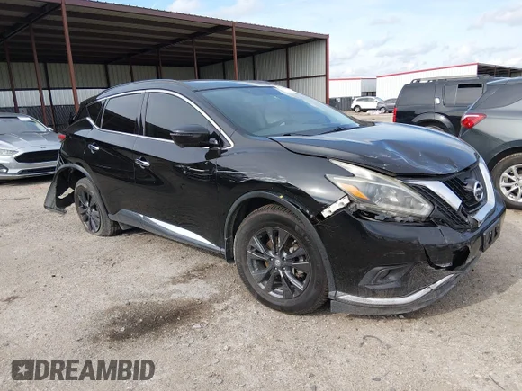 ✅ 2018 Nissan Murano S • VIN: 5N1AZ2MG7JN175942 • Lot: 45205426. Wystawiony na IAAI z przebiegiem 140 768 mil. Bezpłatny archiwum sprzedaży aukcyjnych z USA i szczegółowy raport historii pojazdu na DreamBid. Zdjęcie 1.