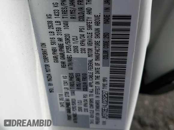 ✅ 2018 Mazda CX-9 Signature • VIN: JM3TCBEY4J0232527 • Lot: 75463344. Wystawiony na Copart z przebiegiem 100 444 mil. Bezpłatny archiwum sprzedaży aukcyjnych z USA i szczegółowy raport historii pojazdu na DreamBid. Zdjęcie 15.