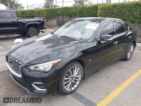 ✅ 2018 Infiniti Q50 Luxe • VIN: JN1EV7AP1JM366655 • Lot: 45019198. Wystawiony na IAAI z przebiegiem 90 643 mil. Bezpłatny archiwum sprzedaży aukcyjnych z USA i szczegółowy raport historii pojazdu na DreamBid. Zdjęcie 2.