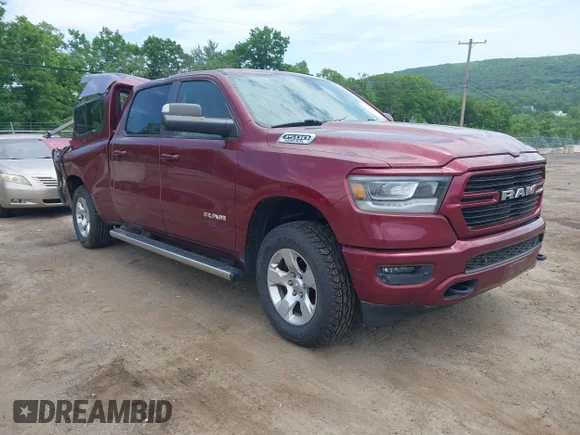 ✅ 2019 Ram 1500 Big Horn • VIN: 1C6SRFMT6KN860021 • Лот: 45359001. Опубликован ранее на IAAI с пробегом 121 155 миль. Бесплатный доступ к архиву аукционных продаж из США и подробный отчёт об истории автомобиля на DreamBid. Изображение 1.