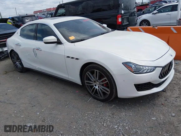 ✅ 2018 Maserati Ghibli S • VIN: ZAM57YSA4J1301786 • Lot: 44682360. Listed on IAAI with 77,610 mi. Free auction sales archive from the USA and detailed vehicle history report at DreamBid. Image 1.