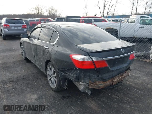 ✅ 2013 Honda Accord Sport • VIN: 1HGCR2F50DA250048 • Lot: 44647120. Listed on IAAI with 187,936 mi. Free auction sales archive from the USA and detailed vehicle history report at DreamBid. Image 3.