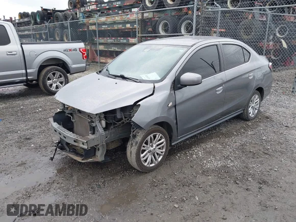 ✅ 2021 Mitsubishi Mirage ES • VIN: ML32FUFJ7MHF01849 • Lot: 44986406. Listed on IAAI with 98,788 mi. Free auction sales archive from the USA and detailed vehicle history report at DreamBid. Image 2.