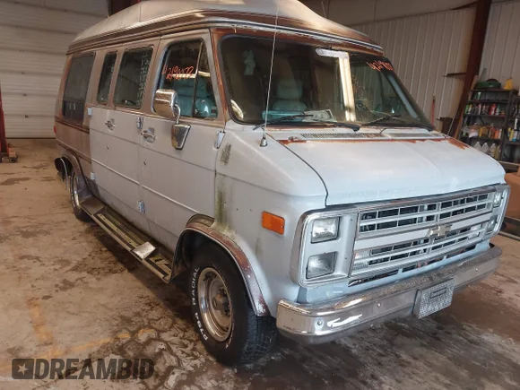 ✅ 1989 Chevrolet Chevy Van • VIN: 1GBEG25K1K7176240 • Лот: 42190073. Опубликован ранее на IAAI с пробегом 99 486 миль. Бесплатный доступ к архиву аукционных продаж из США и подробный отчёт об истории автомобиля на DreamBid. Изображение 1.