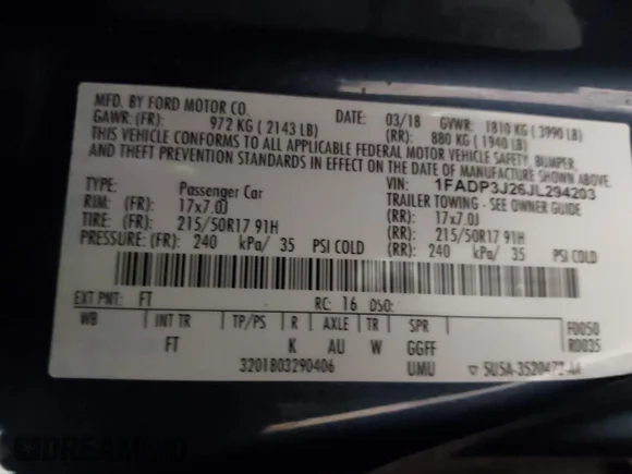 ✅ 2018 Ford Focus Titanium • VIN: 1FADP3J26JL294203 • Лот: 45018116. Опубліковано раніше на IAAI з пробігом 80 895 миль. Безкоштовний доступ до архіву аукціонних продажів зі США та докладний звіт про історію автомобіля на DreamBid. Зображення 9.