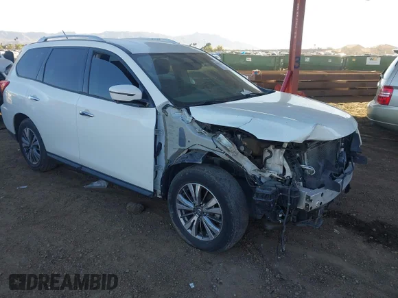 ✅ 2018 Nissan Pathfinder SL • VIN: 5N1DR2MN2JC614486 • Lot: 43910347. Listed on IAAI with 91,676 mi. Free auction sales archive from the USA and detailed vehicle history report at DreamBid. Image 1.