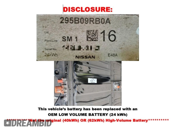 ✅ 2017 Nissan LEAF SL • VIN: 1N4BZ0CP0HC304470 • Lot: 46133353. Wystawiony na Copart z przebiegiem 51 759 mil. Bezpłatny archiwum sprzedaży aukcyjnych z USA i szczegółowy raport historii pojazdu na DreamBid. Zdjęcie 9.