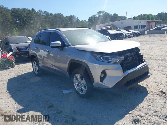 ✅ 2021 Toyota RAV4 Hybrid XLE • VIN: 2T3RWRFV8MW114956 • Lot: 45130856. Listed on IAAI with 62,585 mi. Free auction sales archive from the USA and detailed vehicle history report at DreamBid. Image 1.