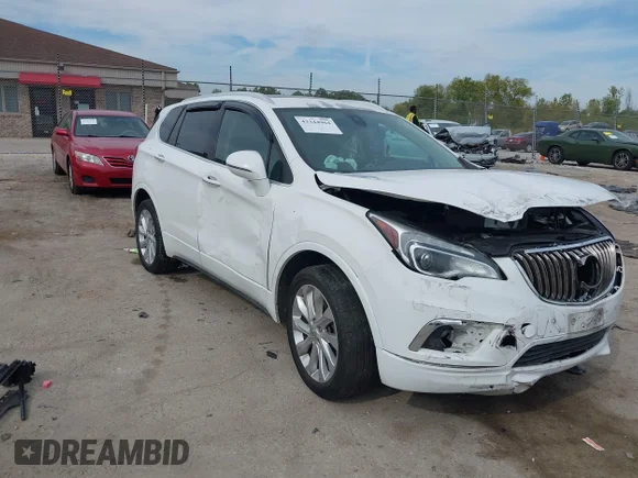 ✅ 2017 Buick Envision Premium I • VIN: LRBFXESXXHD018473 • Lot: 43344964. Listed on IAAI with 216,659 mi. Free auction sales archive from the USA and detailed vehicle history report at DreamBid. Image 1.