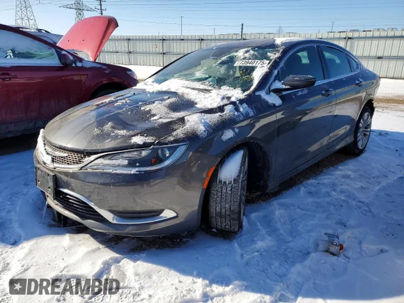 ✅ 2015 Chrysler 200 Limited • VIN: 1C3CCCAB1FN656097 • Lot: 73940175. Listed on Copart with 102,122 mi. Free auction sales archive from the USA and detailed vehicle history report at DreamBid. Image 1.