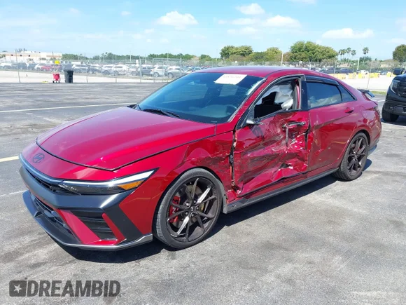 ✅ 2024 Hyundai Elantra • VIN: KMHLW4DK1RU020872 • Lot: 44856201. Wystawiony na IAAI z przebiegiem 25 921 mil. Bezpłatny archiwum sprzedaży aukcyjnych z USA i szczegółowy raport historii pojazdu na DreamBid. Zdjęcie 2.