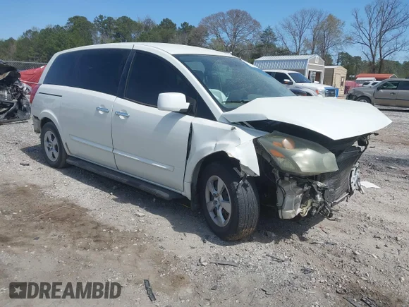 ✅ 2007 Nissan Quest SE • VIN: 5N1BV28U77N126216 • Лот: 41898564. Опубліковано раніше на IAAI з пробігом 144 749 миль. Безкоштовний доступ до архіву аукціонних продажів зі США та докладний звіт про історію автомобіля на DreamBid. Зображення 1.
