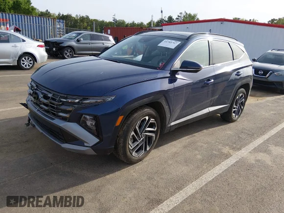✅ 2025 Hyundai Tucson Limited • VIN: 5NMJE3DE9SH456854 • Lot: 44785767. Wystawiony na IAAI z przebiegiem 41 302 mil. Bezpłatny archiwum sprzedaży aukcyjnych z USA i szczegółowy raport historii pojazdu na DreamBid. Zdjęcie 2.