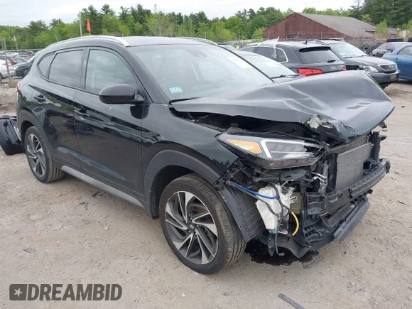 ✅ 2021 Hyundai Tucson Limited • VIN: KM8J3CAL2MU318203 • Lot: 42297034. Listed on IAAI with 77,333 mi. Free auction sales archive from the USA and detailed vehicle history report at DreamBid. Image 1.