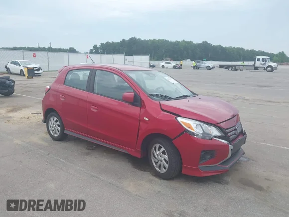 ✅ 2021 Mitsubishi Mirage ES • VIN: ML32AUHJ8MH005953 • Лот: 42484093. Опубліковано раніше на IAAI з пробігом 62 852 миль. Безкоштовний доступ до архіву аукціонних продажів зі США та докладний звіт про історію автомобіля на DreamBid. Зображення 1.