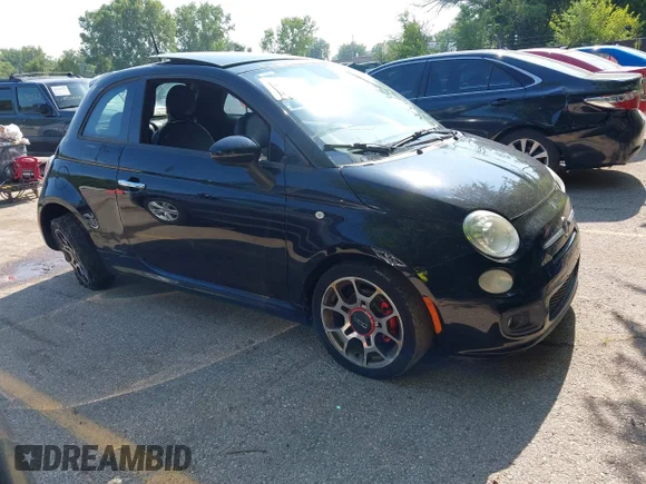 ✅ 2013 FIAT 500 Sport • VIN: 3C3CFFBR5DT750355 • Лот: 42921005. Опубліковано раніше на IAAI з пробігом 55 821 миль. Безкоштовний доступ до архіву аукціонних продажів зі США та докладний звіт про історію автомобіля на DreamBid. Зображення 1.