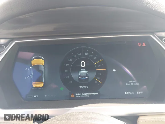 ✅ 2013 Tesla Model S • VIN: 5YJSA1CN8DFP07177 • Lot: 42127797. Listed on IAAI with 75,227 mi. Free auction sales archive from the USA and detailed vehicle history report at DreamBid. Image 7.