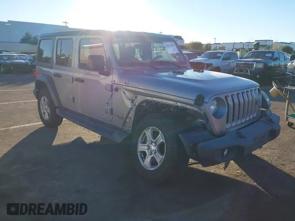 ✅ 2020 Jeep Wrangler Unlimited Sport Altitude • VIN: 1C4HJXDN9LW233696 • Lot: 44133289. Listed on IAAI with 67,650 mi. Free auction sales archive from the USA and detailed vehicle history report at DreamBid. Image 1.