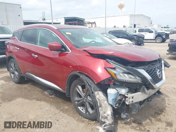 ✅ 2021 Nissan Murano Platinum • VIN: 5N1AZ2DJ1MC103100 • Lot: 42349478. Wystawiony na IAAI z przebiegiem 97 743 mil. Bezpłatny archiwum sprzedaży aukcyjnych z USA i szczegółowy raport historii pojazdu na DreamBid. Zdjęcie 1.