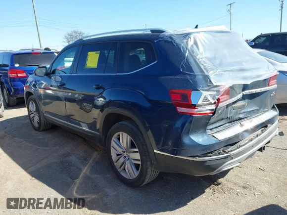 ✅ 2019 Volkswagen Atlas SEL • VIN: 1V2MR2CA9KC614343 • Лот: 41748405. Опубліковано раніше на IAAI з пробігом 54 676 миль. Безкоштовний доступ до архіву аукціонних продажів зі США та докладний звіт про історію автомобіля на DreamBid. Зображення 3.