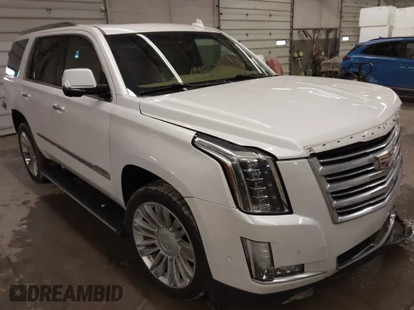 ✅ 2018 Cadillac Escalade Platinum • VIN: 1GYS4DKJ8JR199087 • Lot: 42062074. Listed on IAAI with 97,751 mi. Free auction sales archive from the USA and detailed vehicle history report at DreamBid. Image 1.