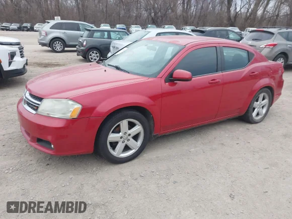 ✅ 2013 Dodge Avenger SXT • VIN: 1C3CDZCB8DN680570 • Lot: 44237072. Listed on IAAI with 156,920 mi. Free auction sales archive from the USA and detailed vehicle history report at DreamBid. Image 2.