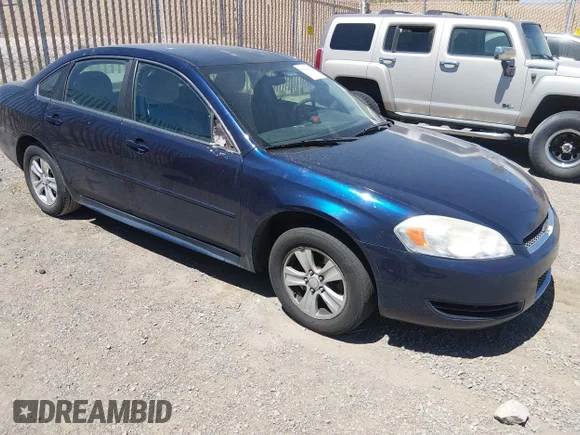 ✅ 2012 Chevrolet Impala LS Fleet • VIN: 2G1WF5E35C1243667 • Lot: 45348156. Listed on IAAI with 155,699 mi. Free auction sales archive from the USA and detailed vehicle history report at DreamBid. Image 1.