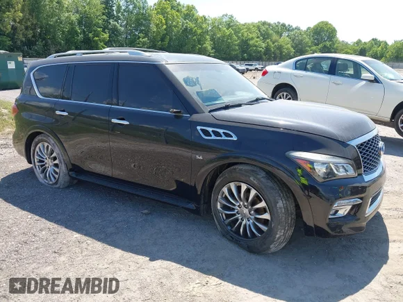 ✅ 2015 Infiniti QX80 Limited • VIN: JN8AZ2NEXF9081236 • Lot: 45115682. Listed on IAAI with 122,841 mi. Free auction sales archive from the USA and detailed vehicle history report at DreamBid. Image 1.