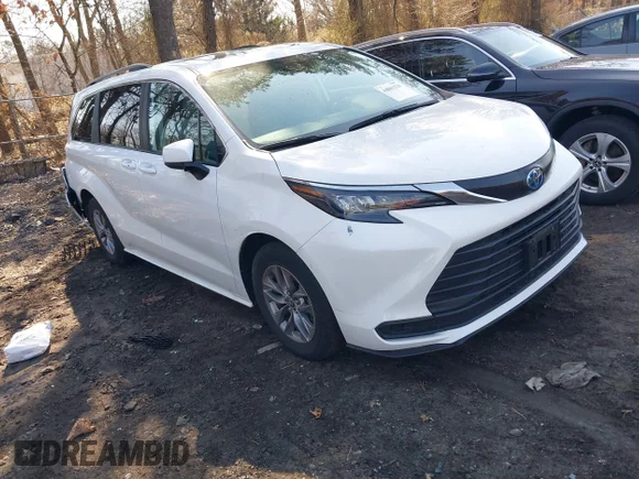 ✅ 2024 Toyota Sienna LE • VIN: 5TDBSKFC4RS148114 • Лот: 44801328. Опубликован ранее на IAAI с пробегом 19 866 миль. Бесплатный доступ к архиву аукционных продаж из США и подробный отчёт об истории автомобиля на DreamBid. Изображение 1.