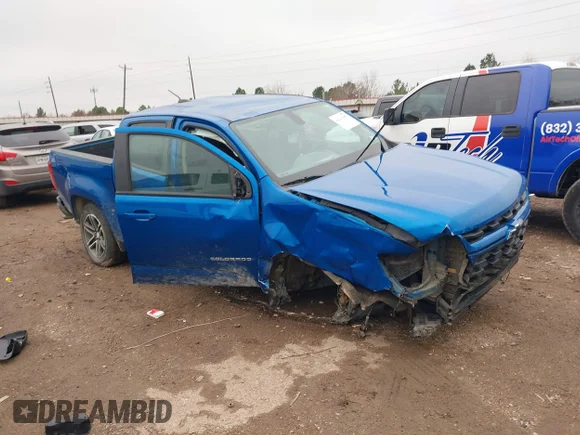 ✅ 2021 Chevrolet Colorado 2WD Work Truck • VIN: 1GCGSBENXM1123197 • Лот: 44229045. Опубликован ранее на IAAI с пробегом 63 464 миль. Бесплатный доступ к архиву аукционных продаж из США и подробный отчёт об истории автомобиля на DreamBid. Изображение 1.