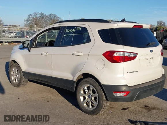 ✅ 2021 Ford EcoSport SE • VIN: MAJ3S2GE9MC449241 • Lot: 43803524. Wystawiony na IAAI z przebiegiem 47 959 mil. Bezpłatny archiwum sprzedaży aukcyjnych z USA i szczegółowy raport historii pojazdu na DreamBid. Zdjęcie 3.