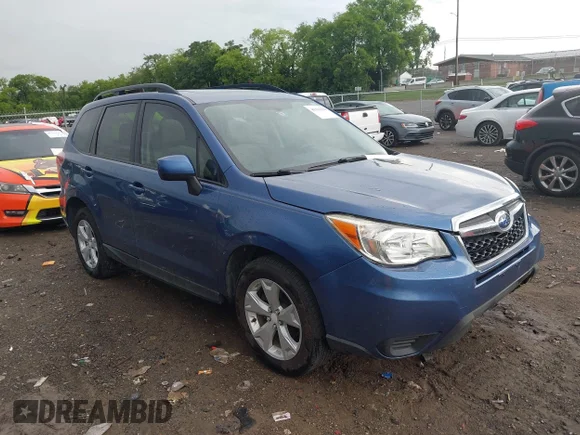 ✅ 2015 Subaru Forester Premium • VIN: JF2SJADC9FH838328 • Lot: 45331536. Listed on IAAI with 163,053 mi. Free auction sales archive from the USA and detailed vehicle history report at DreamBid. Image 1.