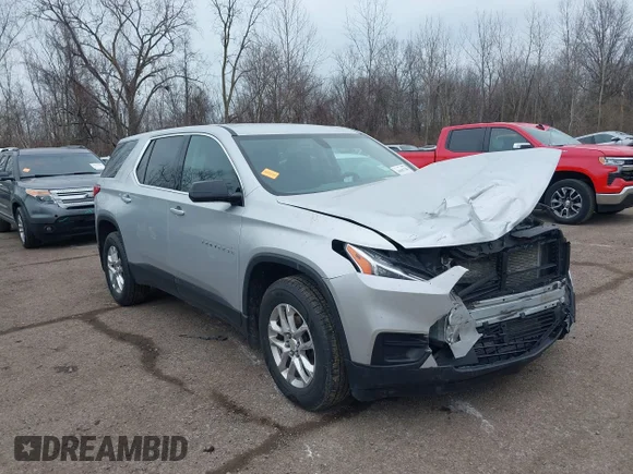✅ 2018 Chevrolet Traverse LS • VIN: 1GNEVFKW9JJ153085 • Lot: 44637730. Wystawiony na IAAI z przebiegiem 161 364 mil. Bezpłatny archiwum sprzedaży aukcyjnych z USA i szczegółowy raport historii pojazdu na DreamBid. Zdjęcie 1.