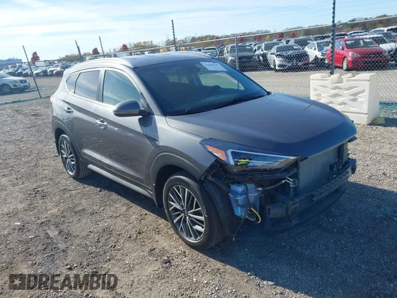 ✅ 2021 Hyundai Tucson Sport • VIN: KM8J33AL1MU315504 • Lot: 43649948. Listed on IAAI with 17,826 mi. Free auction sales archive from the USA and detailed vehicle history report at DreamBid. Image 1.
