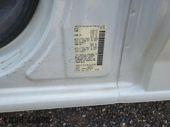 ✅ 2020 Nissan NV S • VIN: 1N6AF0LY6LN811391 • Lot: 42511124. Wystawiony na IAAI z przebiegiem 156 162 mil. Bezpłatny archiwum sprzedaży aukcyjnych z USA i szczegółowy raport historii pojazdu na DreamBid. Zdjęcie 1.