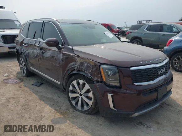 ✅ 2022 Kia Telluride S • VIN: 5XYP64HC0NG203233 • Lot: 44987820. Listed on IAAI with 88,594 mi. Free auction sales archive from the USA and detailed vehicle history report at DreamBid. Image 1.