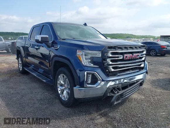 ✅ 2020 GMC Sierra 1500 SLT • VIN: 3GTU9DED2LG195447 • Lot: 44850845. Listed on IAAI with 142,435 mi. Free auction sales archive from the USA and detailed vehicle history report at DreamBid. Image 1.