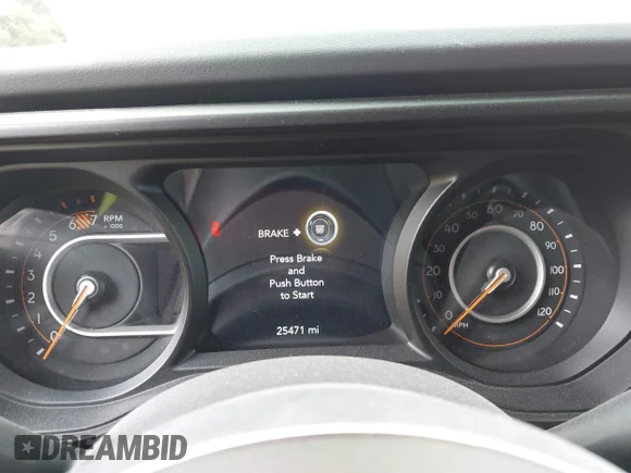 ✅ 2025 Jeep Wrangler Sahara • VIN: 1C4PJXEN7SW598161 • Lot: 45483631. Listed on IAAI with 25,471 mi. Free auction sales archive from the USA and detailed vehicle history report at DreamBid. Image 7.